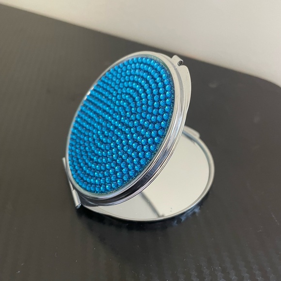 Cerulean Blue Compact Pocket Mirror - Picture 7 of 9